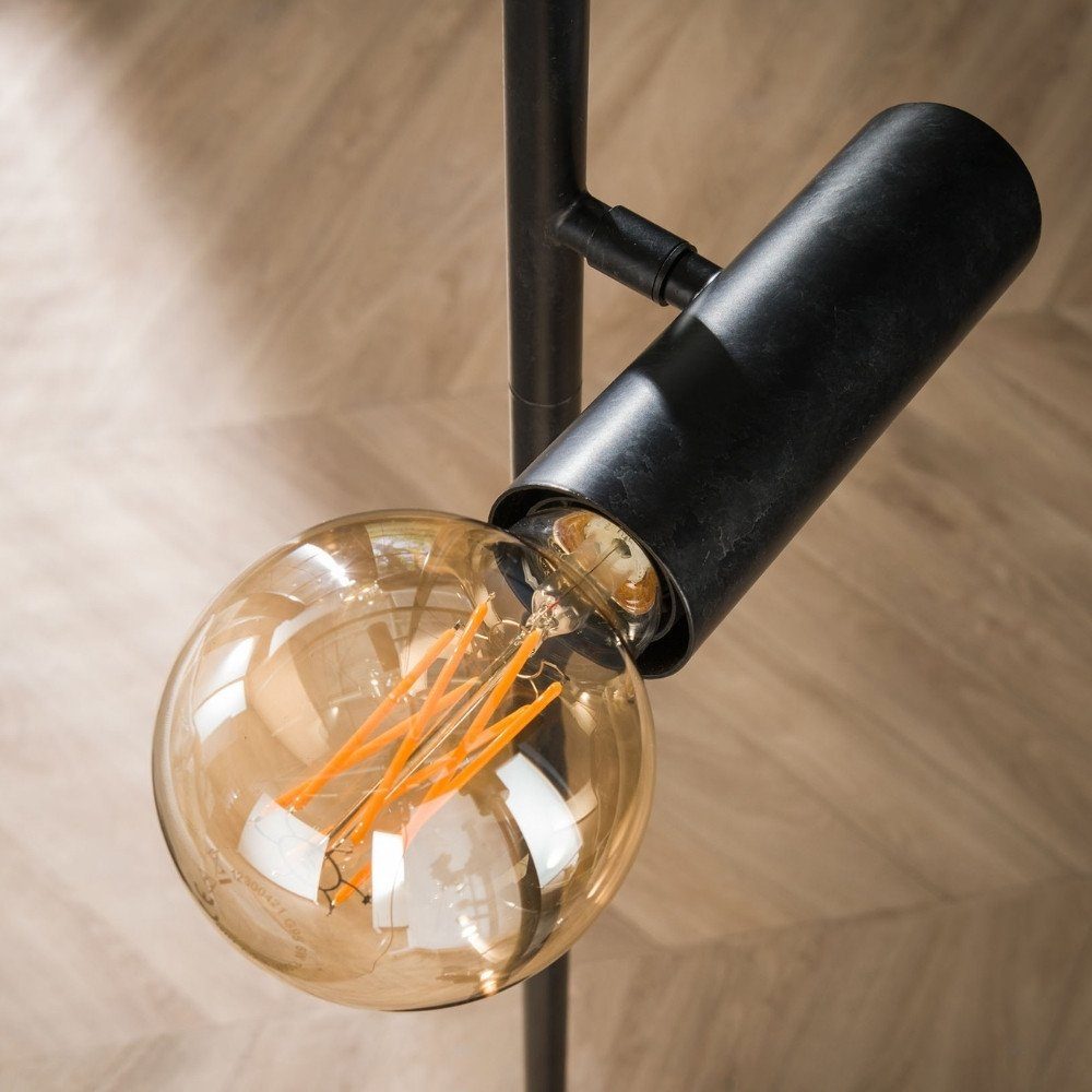 famlights Stehlampe, Stehleuchte Fay in Anthrazit E27 3-flammig, keine Angabe, Leuchtmittel enthalten: Nein, warmweiss, Stehlampe, Standlampe