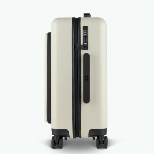 JFK 4-wheel hard-shell suitcase, CPH beige pouch