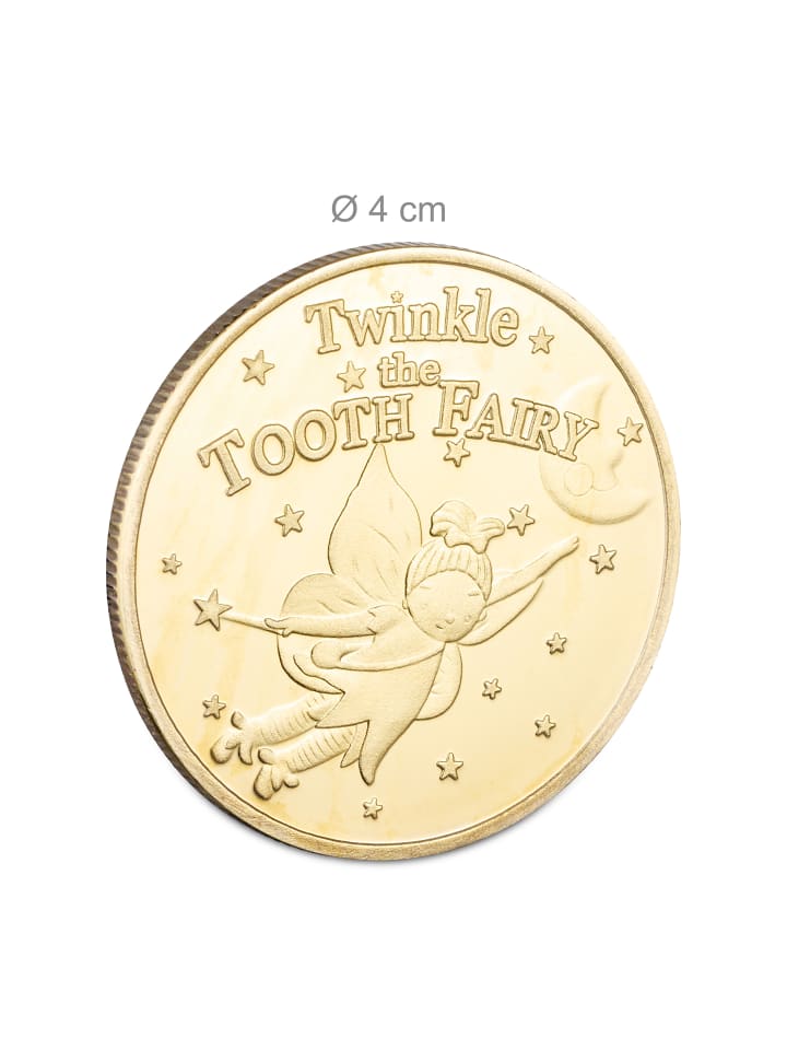 relaxdays 20 x Zahnfee Münze in Gold - Ø 4 cm günstig kaufen onesize