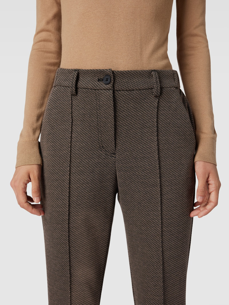 Hose mit Beinumschlag in taupe