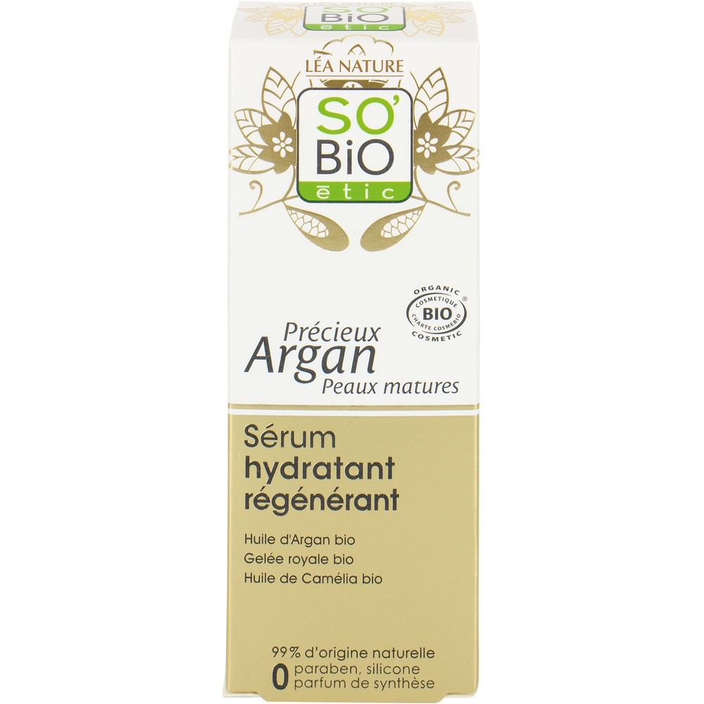 LÉA NATURE SO BiO étic Sérum hydratant¹ régénérant, Précieux Argan Peaux Matures Sérum
