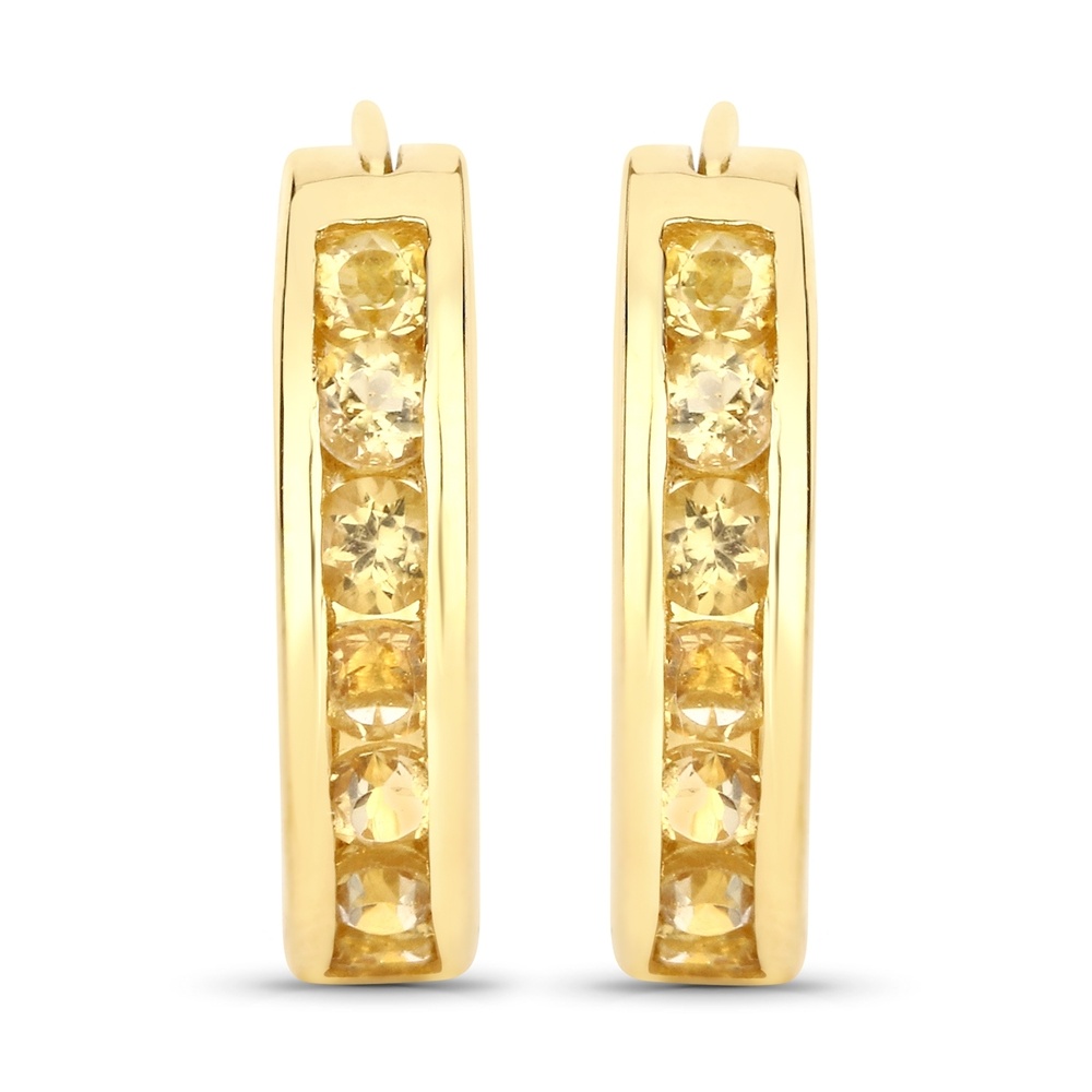 Rafaela Donata Boucles doreilles Argent sterling Citrine en Or jaune Bijoux