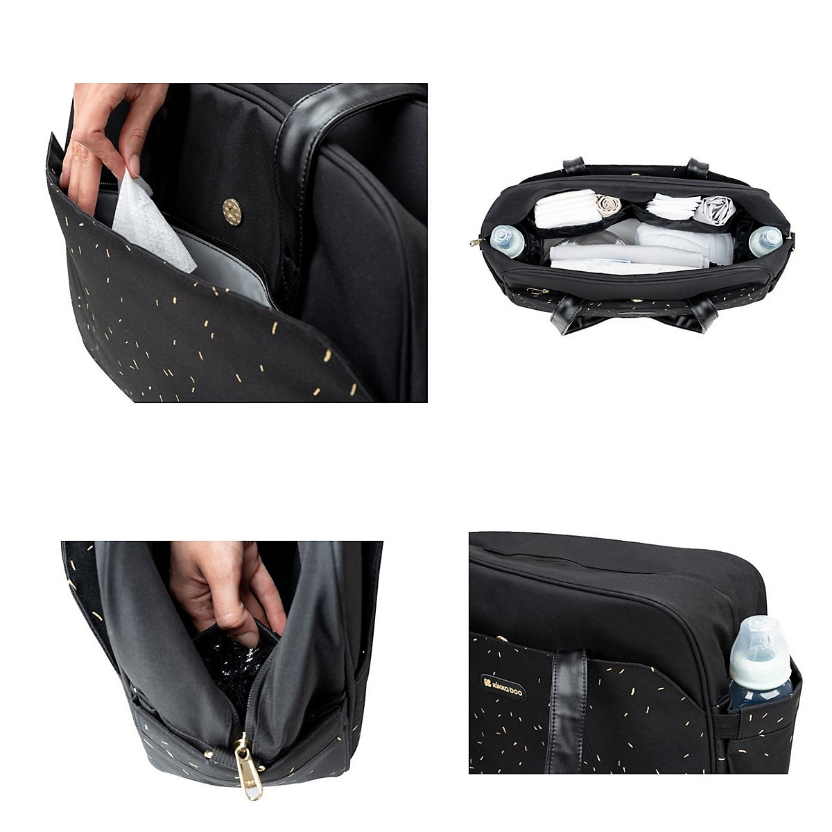 Wickeltasche Chelsea mit Wickelunterlage, Seitentaschen, Thermofach Wickeltaschen