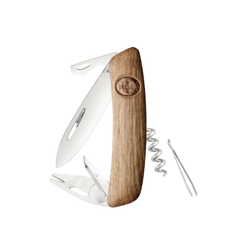 Swiza TT03 Tick Tool Wood Walnut, Schweizer Taschenmesser made in Swiss