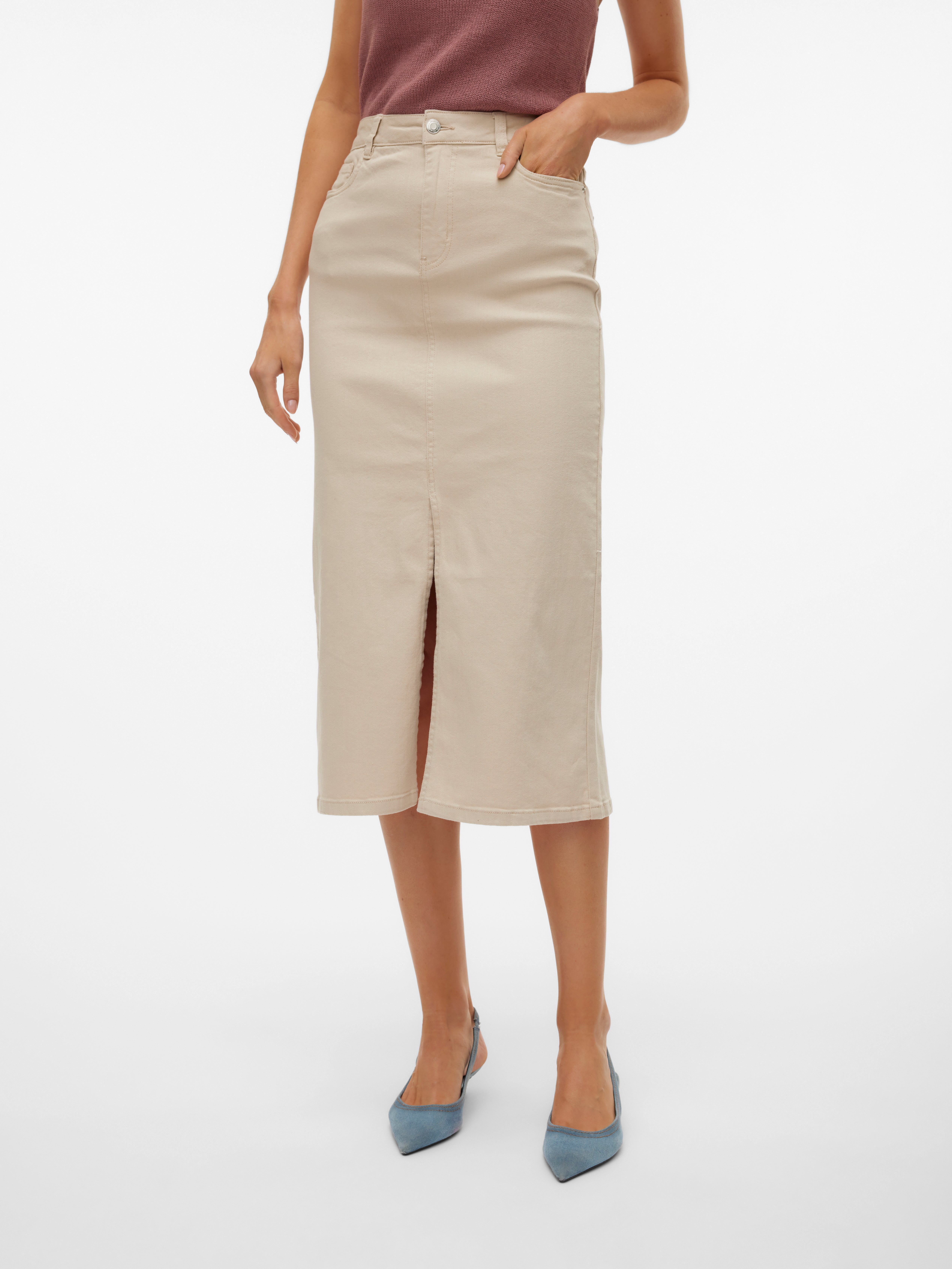 VMLUCKY Hohe Taille Langer Rock