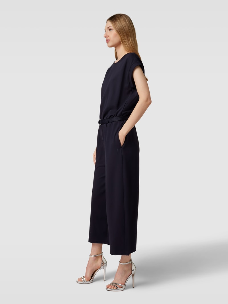 Jumpsuit mit Gürtel in marineblau