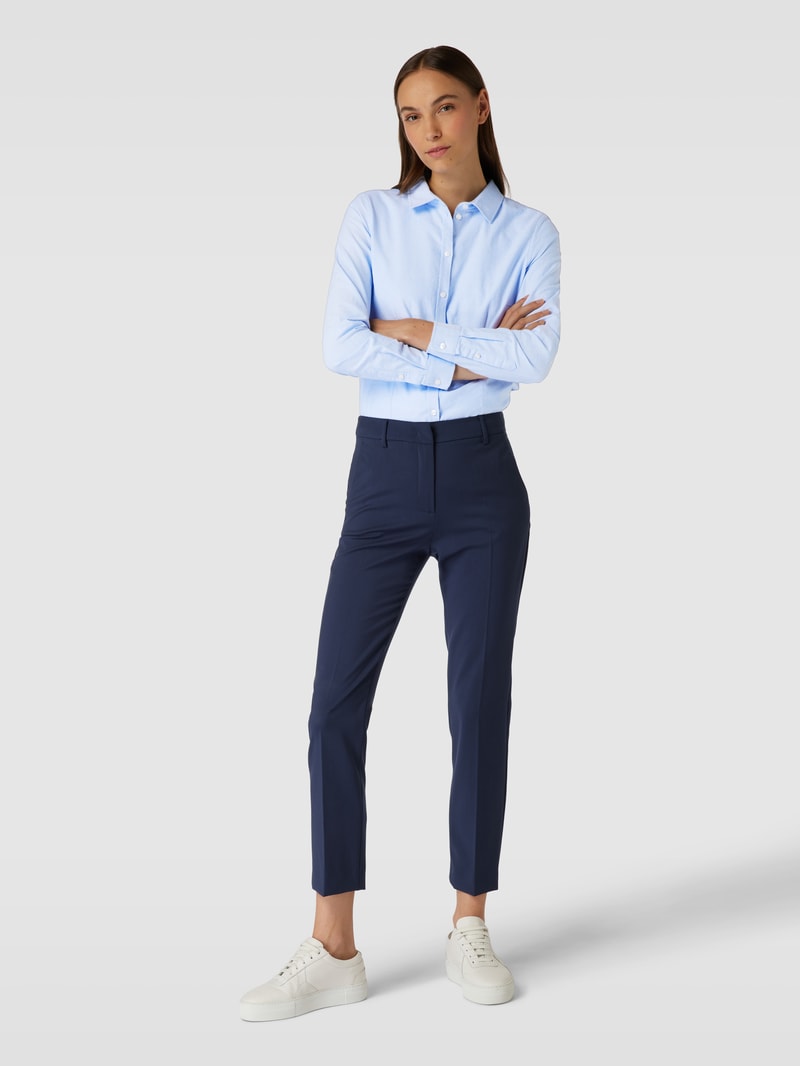 Hemdbluse mit Umlegekragen in blau