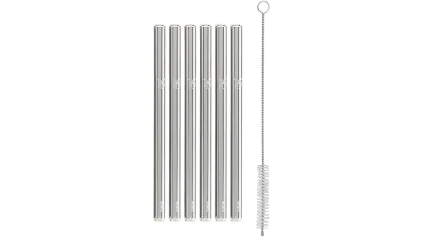 WMF Glastrinkhalme Baric inkl. Bürste 15cm 6-tlg.