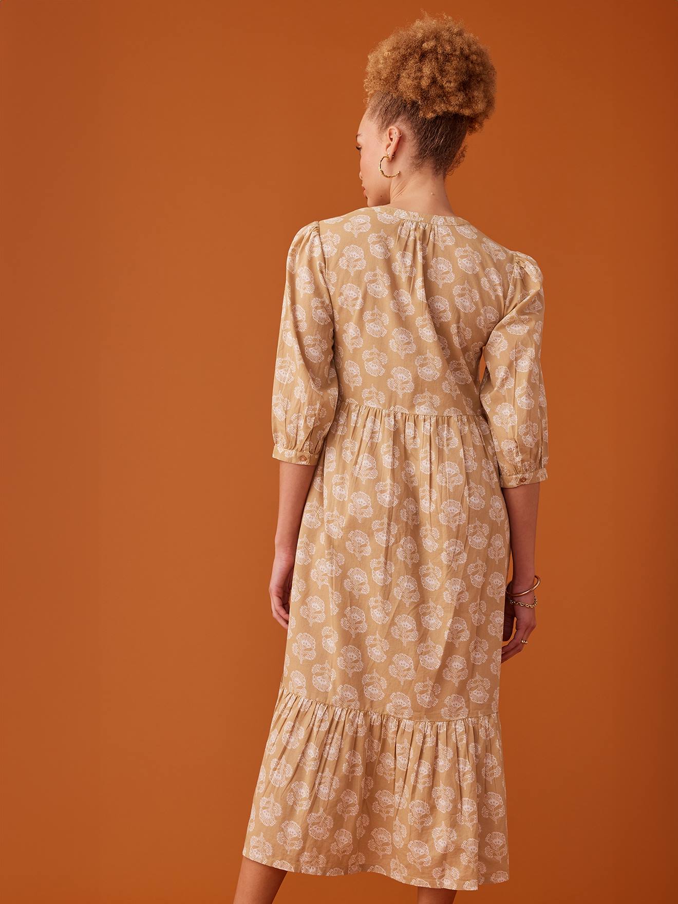 Envie de Fraise Langes Boho-Kleid für Schwangerschaft & Stillzeit ENVIE DE FRAISE - gelb