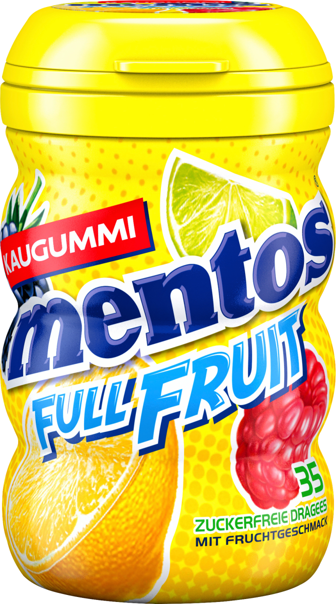 Kaugummi, Full Fruit, zuckerfrei (35 Stück), 70 g