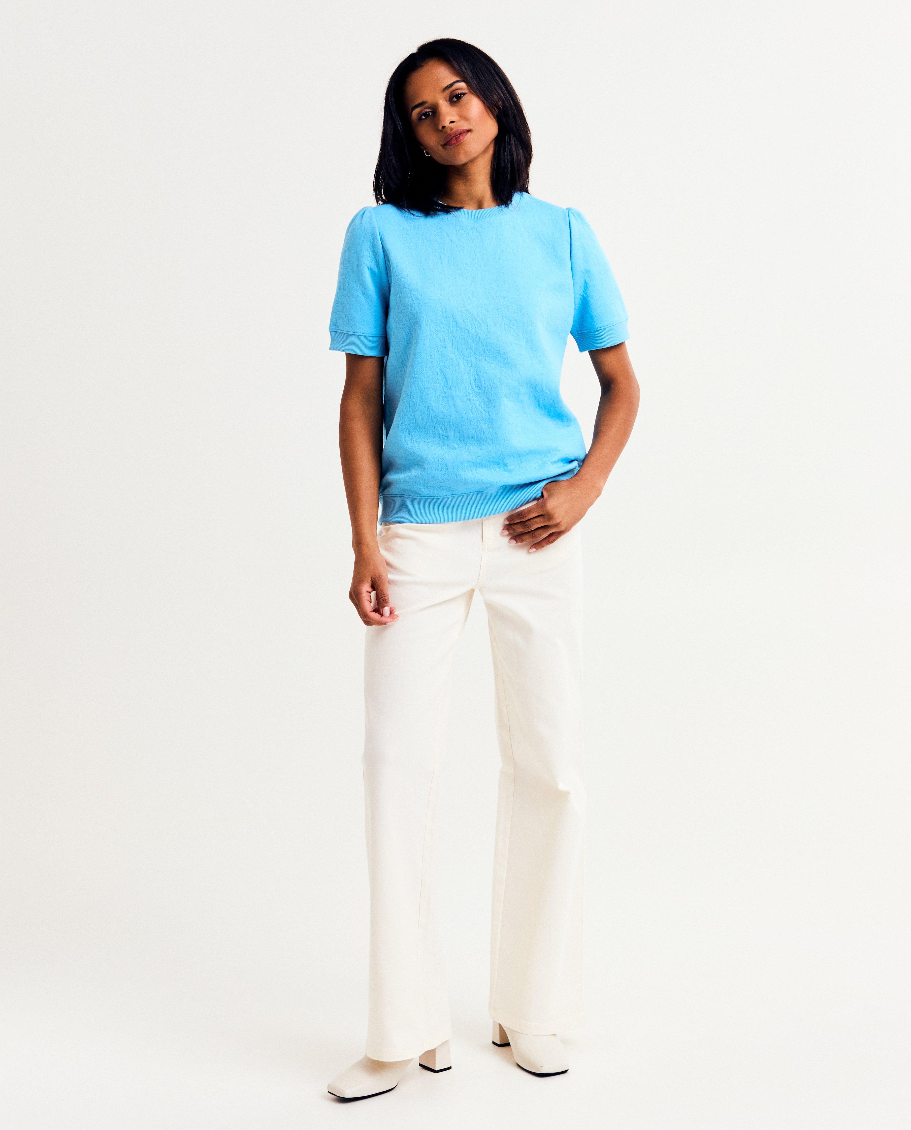 Pulover Saint Tropez albastru cu model
