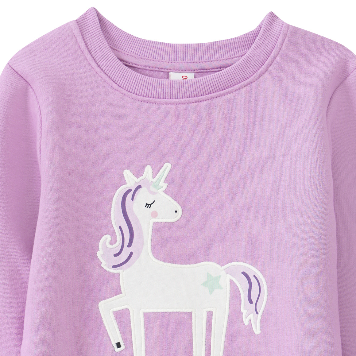 Mädchen Sweatkleid mit Einhorn-Applikation