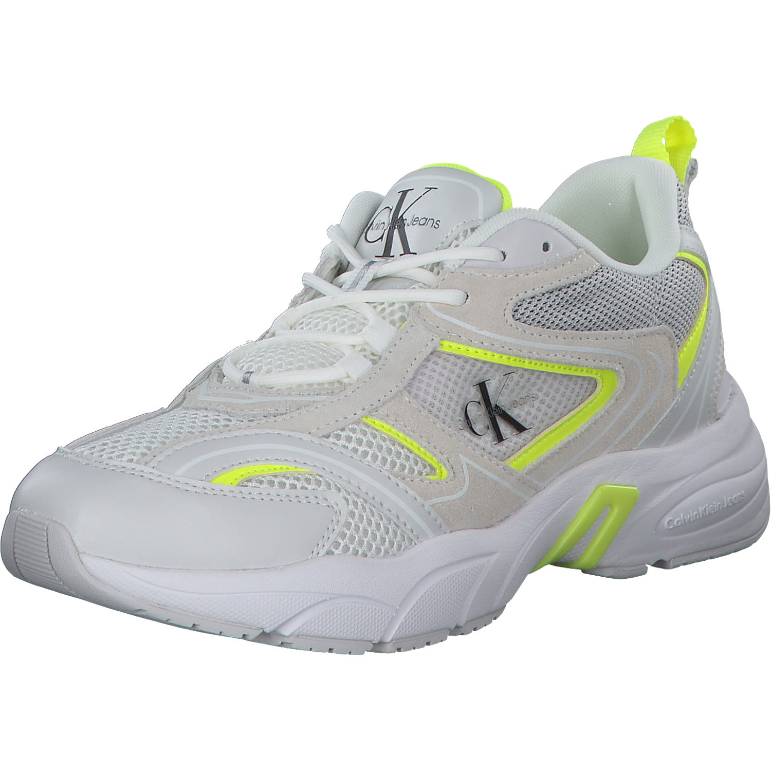 Calvin Klein YW0YW00891, Sneakers Low, Damen, Weiß (Gelb)