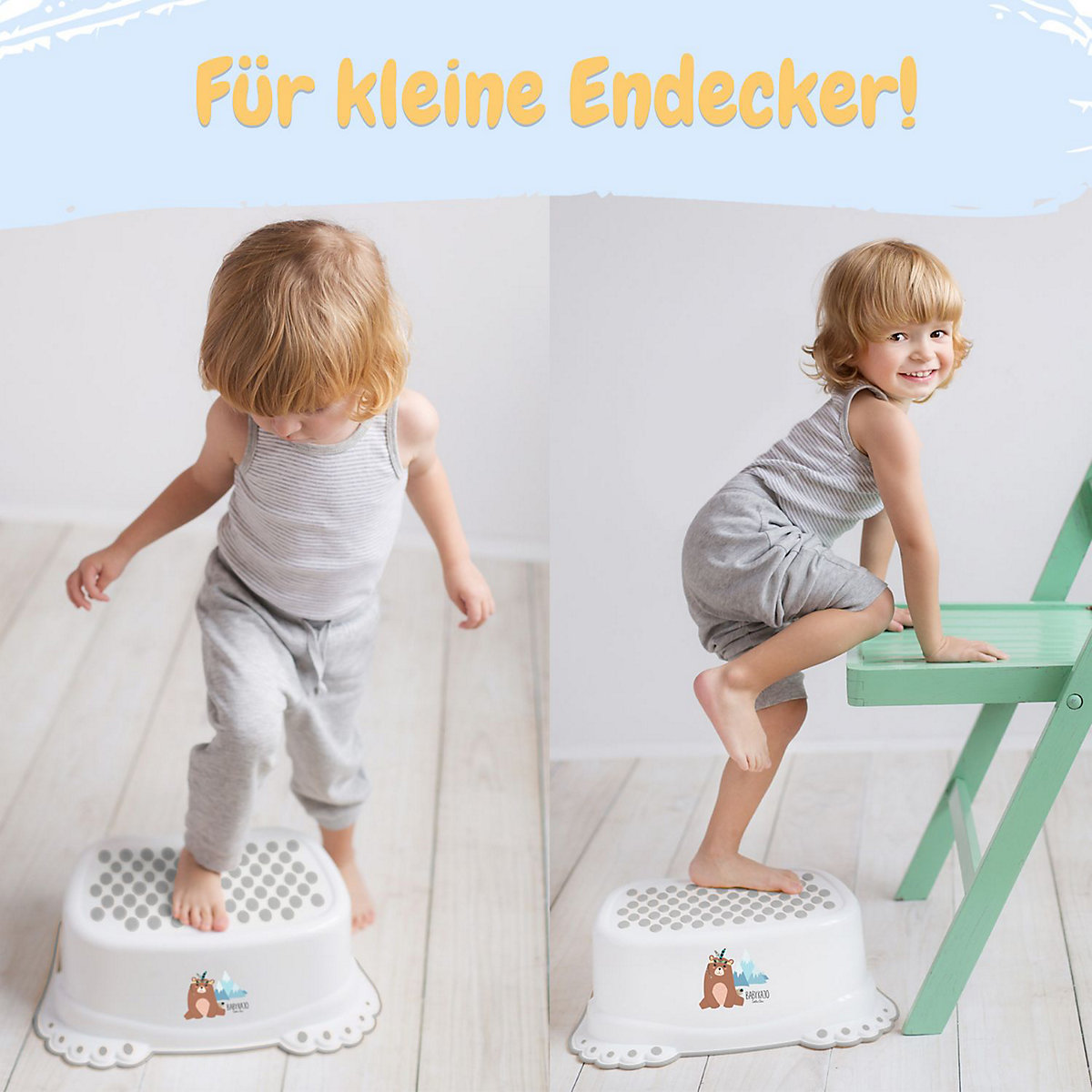 Kinder Hocker - Trittschemel mit Anti-Rutsch Beschichtung