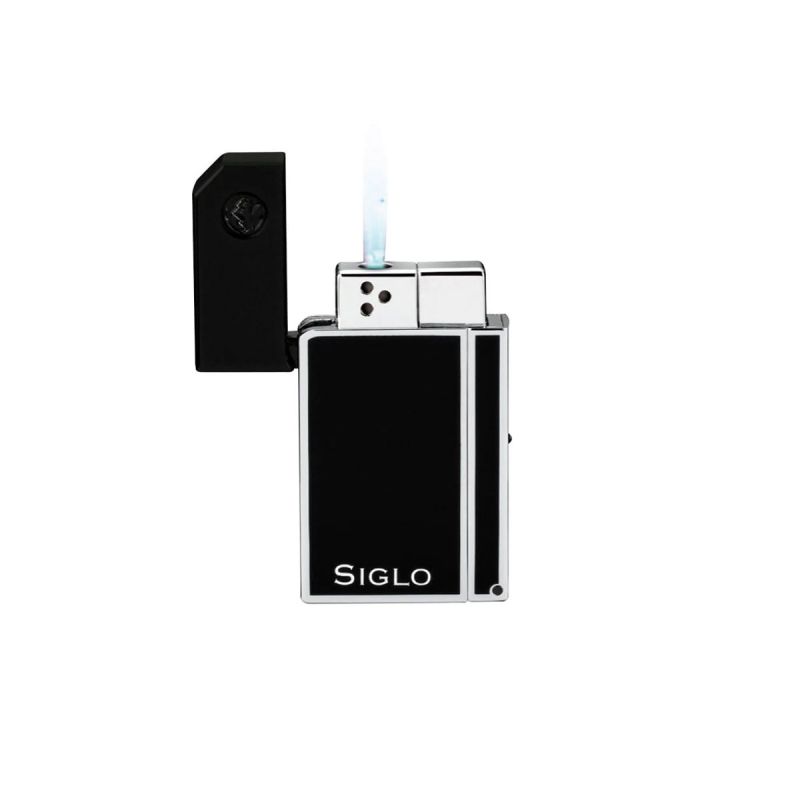 Zigarrenfeuerzeug der Marke Siglo, Chrome Lighter HIGH Altitude Obsidian Black