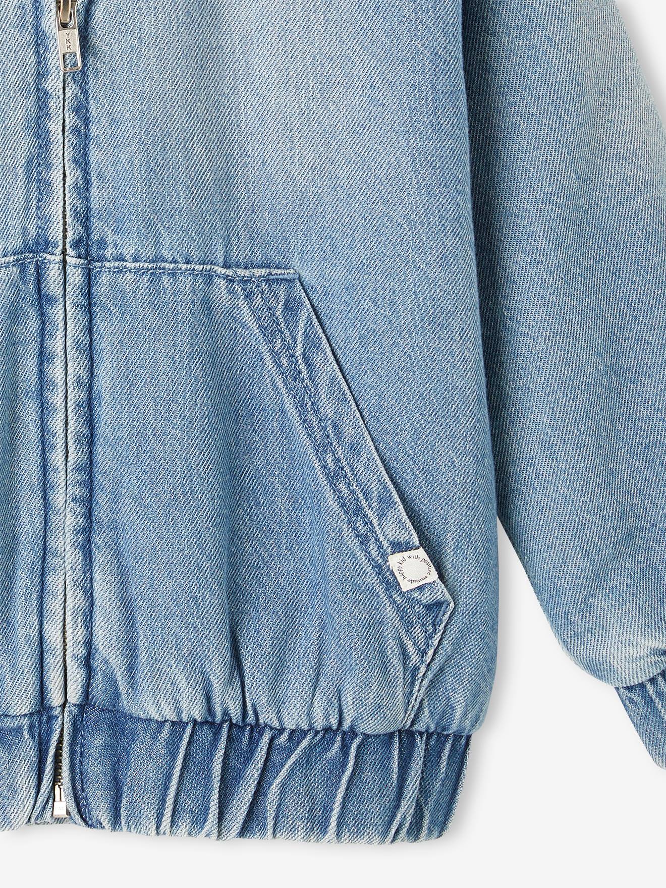 Vertbaudet Jungen Jeansjacke mit Kuschelfutter - double stone