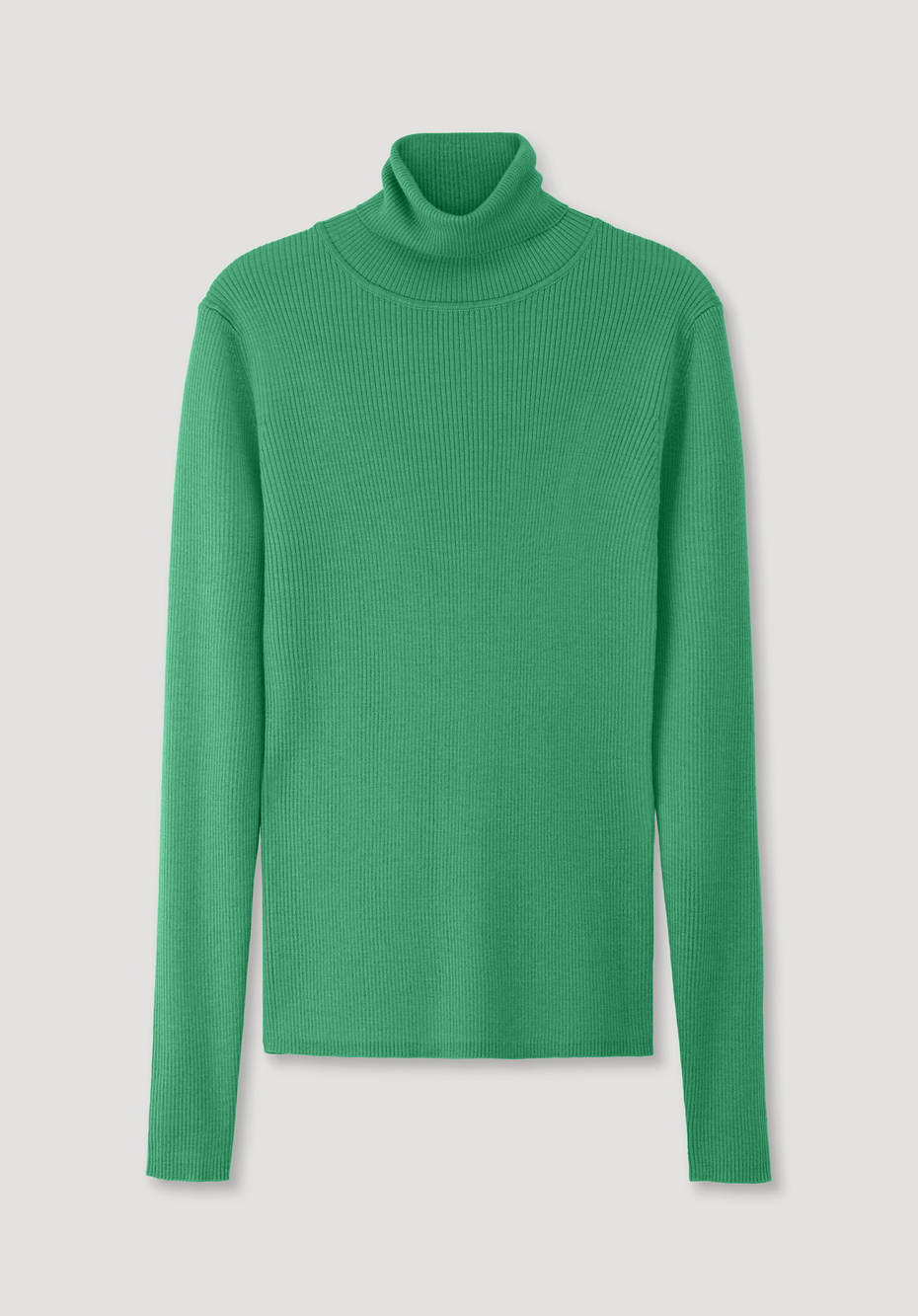 Rollkragenpullover aus Bio-Merinowolle mit Seide