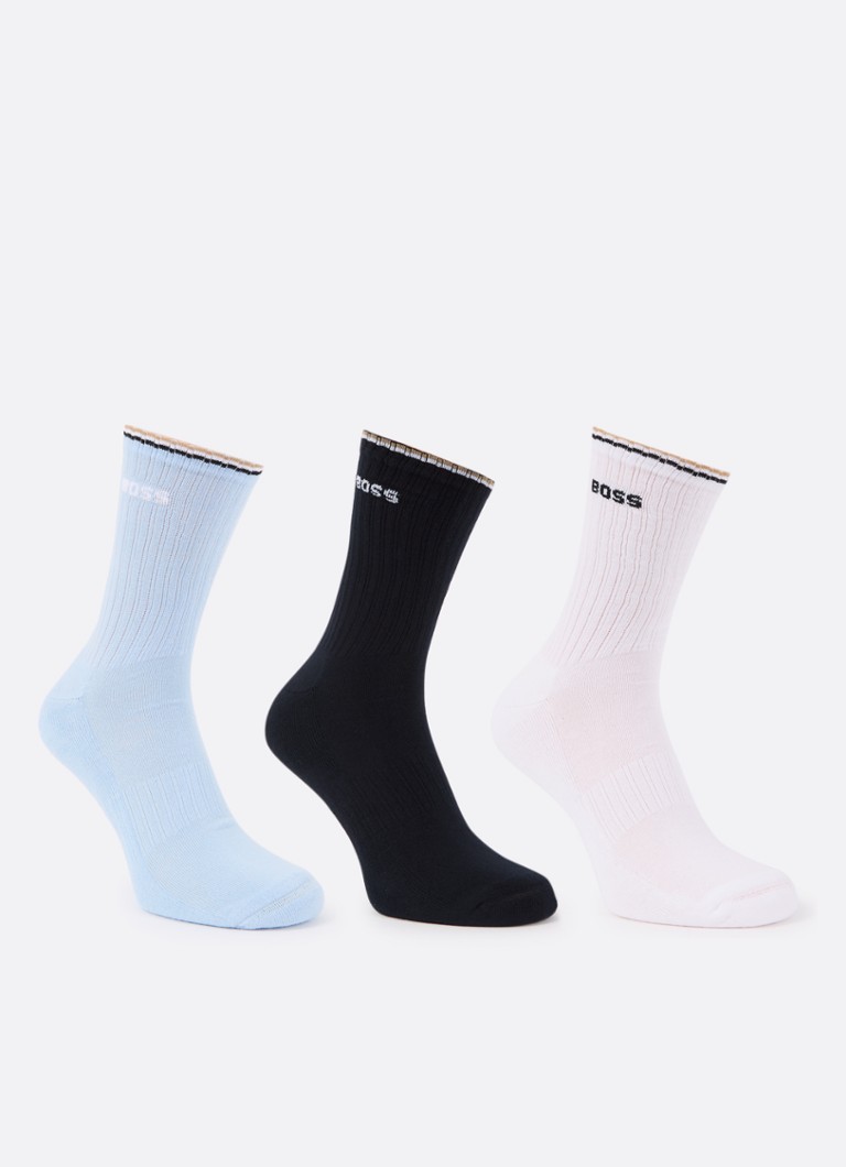 Șosete sport cu logo HUGO BOSS, set de 3