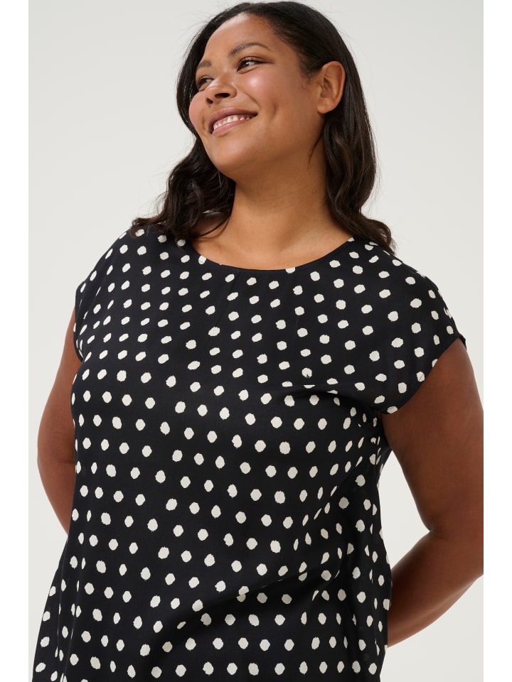 KAFFE curve Ärmellose Bluse KCoda in Black/White Dots günstig kaufen 44