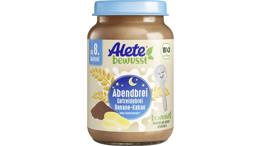Alete bewusst Bio Abendbrei Banane-Kakao 190 g