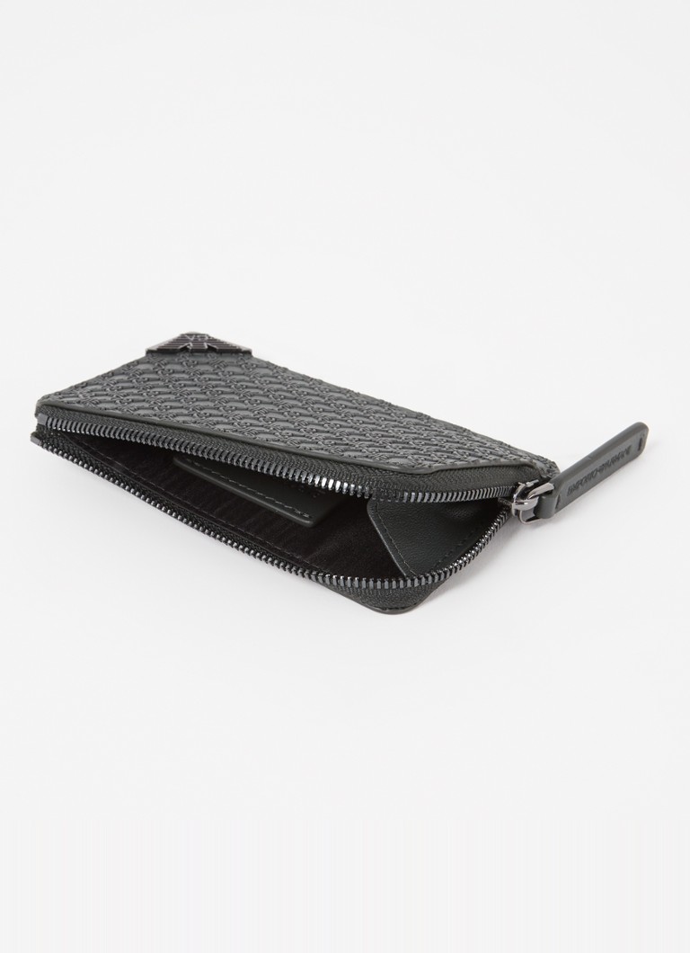 Portcard din piele texturată Emporio Armani