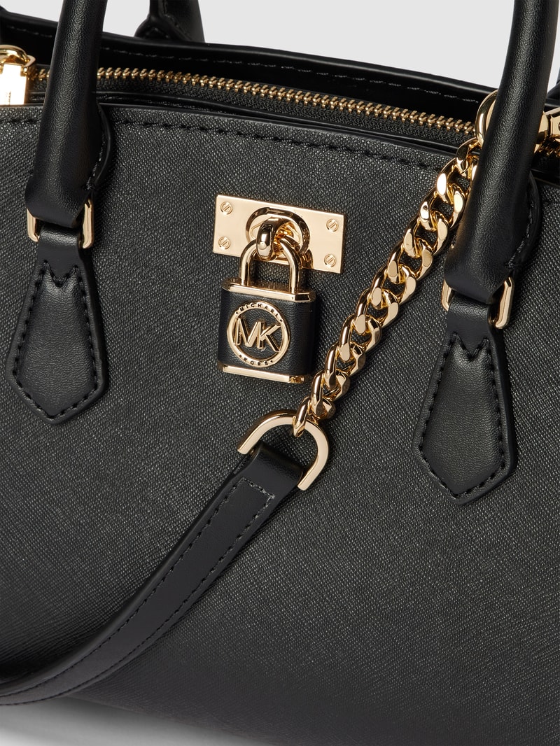 Handtasche mit Logo-Detail Modell 'RUBY' in schwarz