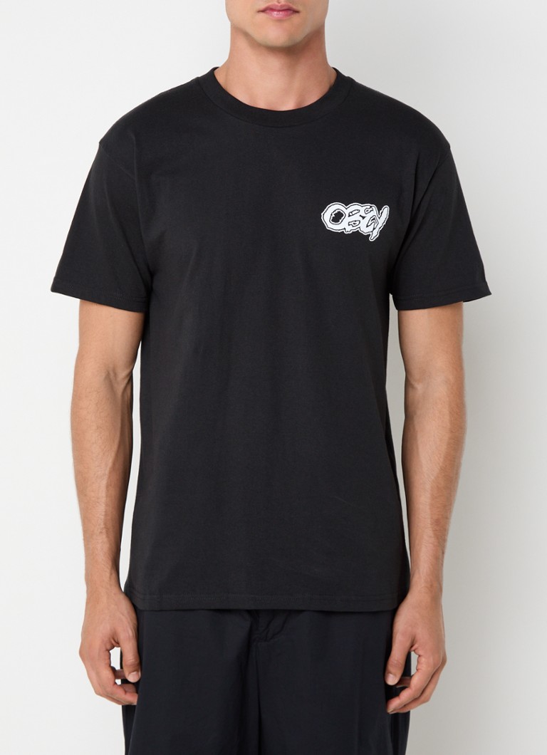 Obey Draw T-krekls ar logotipu un apdruku aizmugurē