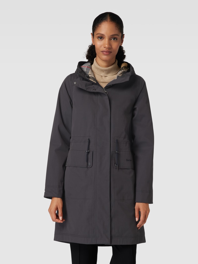 Jacke mit Kapuze Modell 'BOWLEES' in marineblau