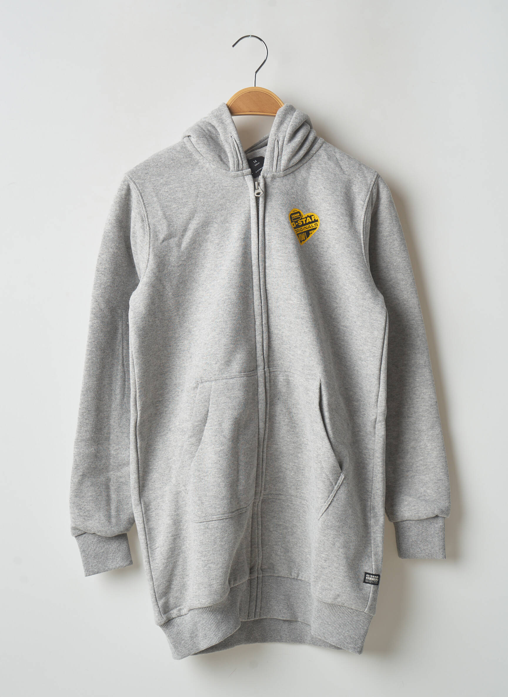 G Star Sweat Capuche Fille couleur gris