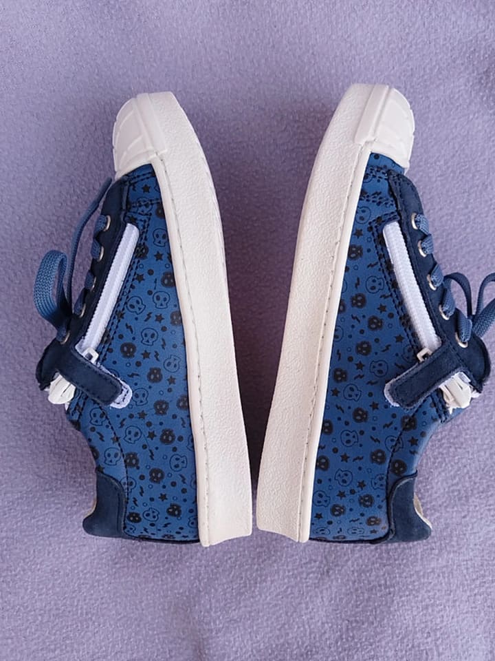 3,0 scream Leder-Sneakers in Blau günstig kaufen 29
