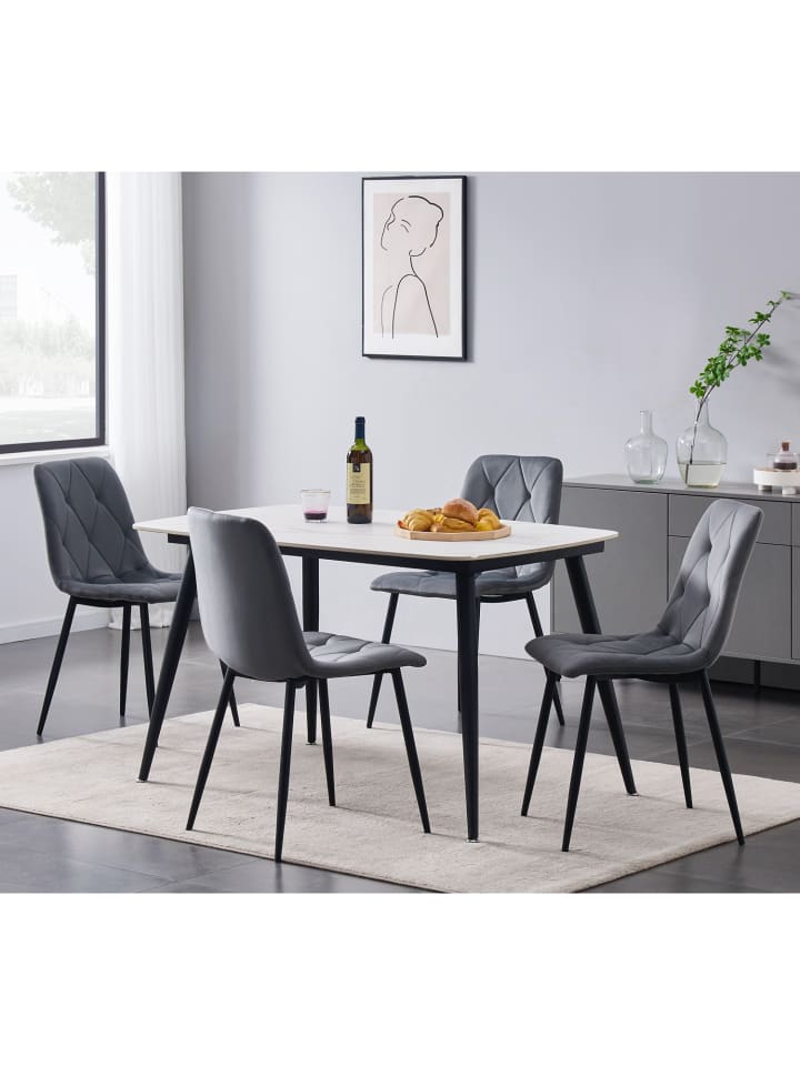 B&D Home Esszimmerstuhl VICKA in Grau günstig kaufen