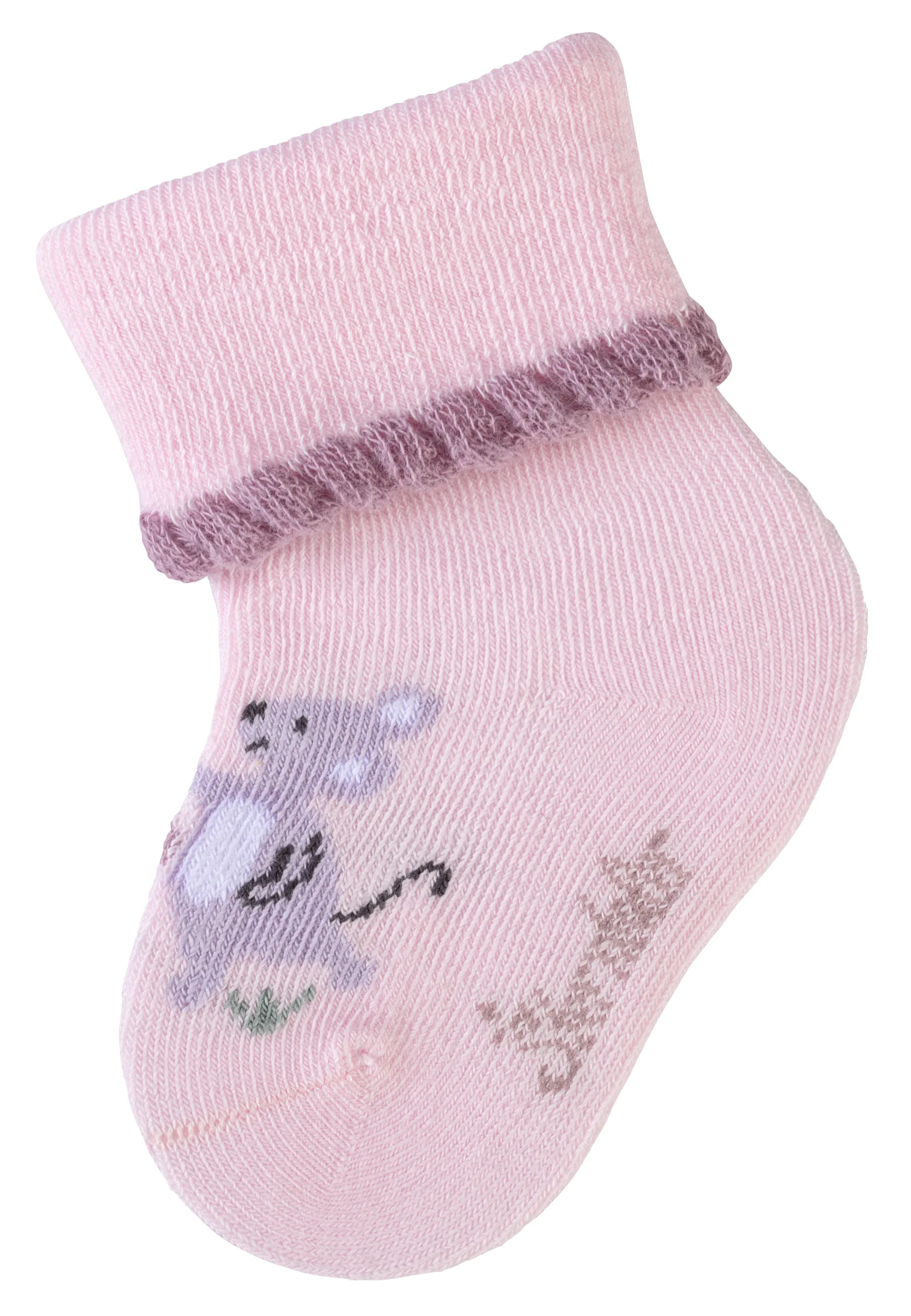 Socken im 3er Pack mit Motiv Maus in versch. Farben