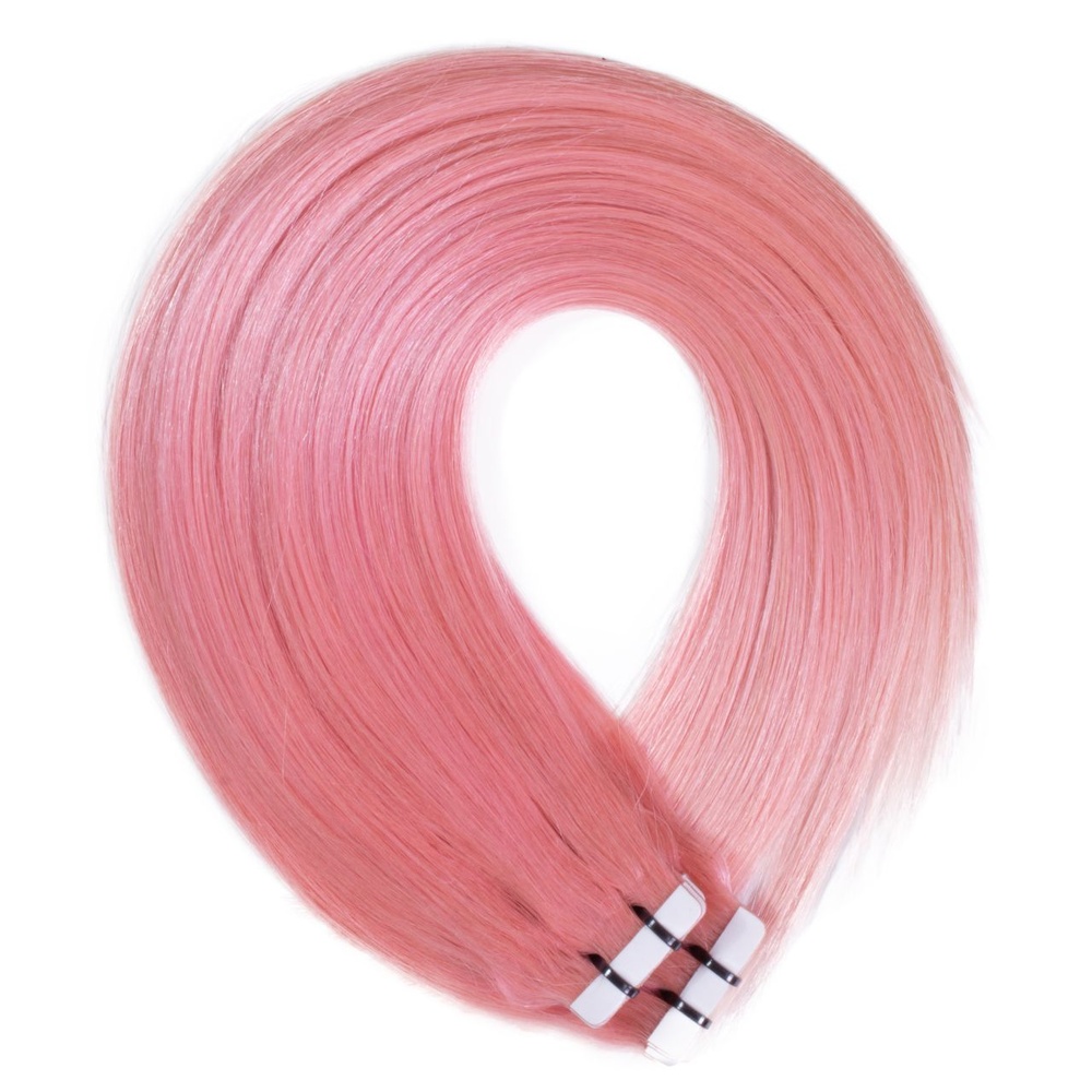 hair2heart Extensions adhésives Premium cheveux naturels #Pastel Rosa extensions
