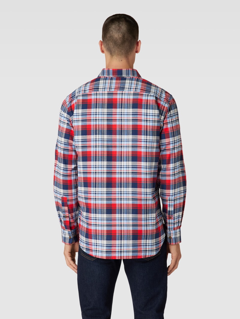 Regular Fit Freizeithemd mit Karomuster in marineblau