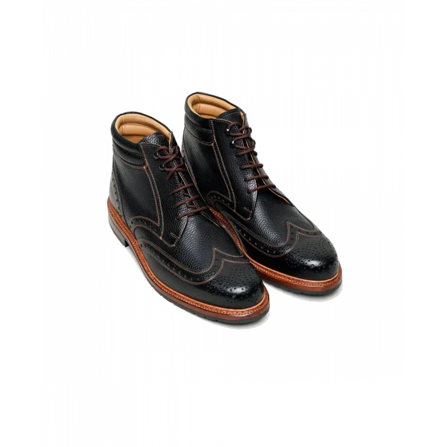 Heinrich Dinkelacker - Stiefel BUDA FULL-BROGUE AZ Kalbsleder - schwarz