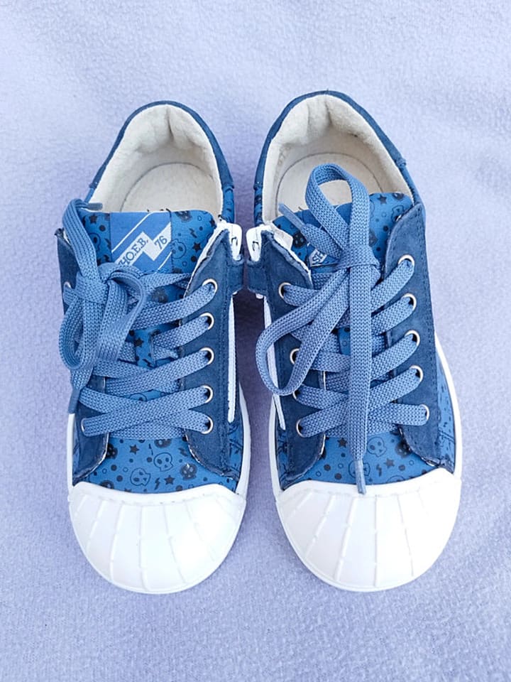 3,0 scream Leder-Sneakers in Blau günstig kaufen 29