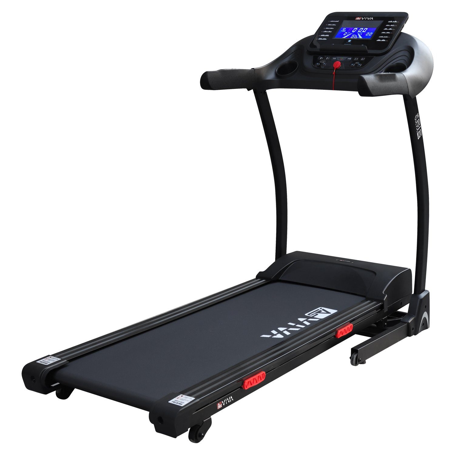 AsVIVA Laufband AsVIVA T16 Bluetooth Cardio, USB & MP3 Anschluss, Lautsprecher, Inklusive Polar T34 Pulsgurt