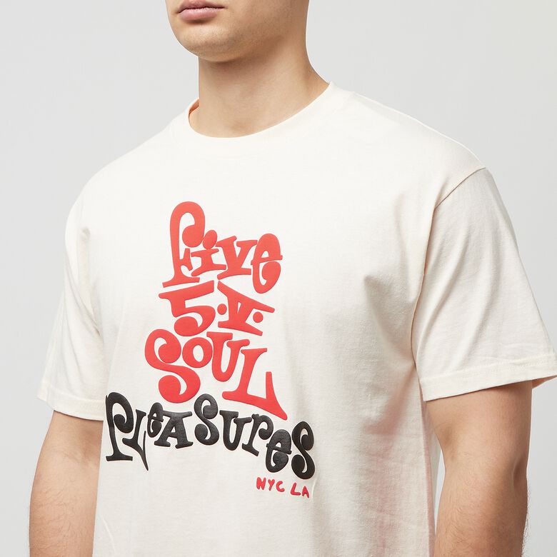 Pleasures x N.E.R.D. Five 5 V T-Shirt cream
