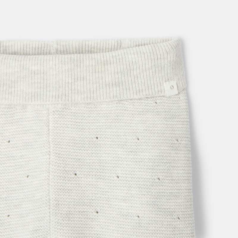 Pantalon en tricot point mousse blanc naissance Absorba