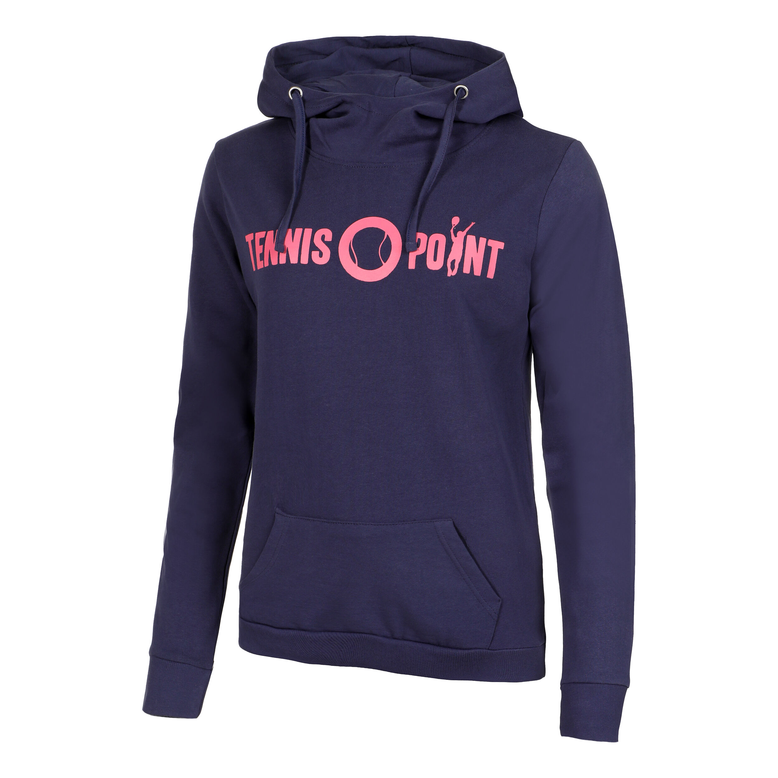 Basic Hoody Damen - Dunkelblau, Pink