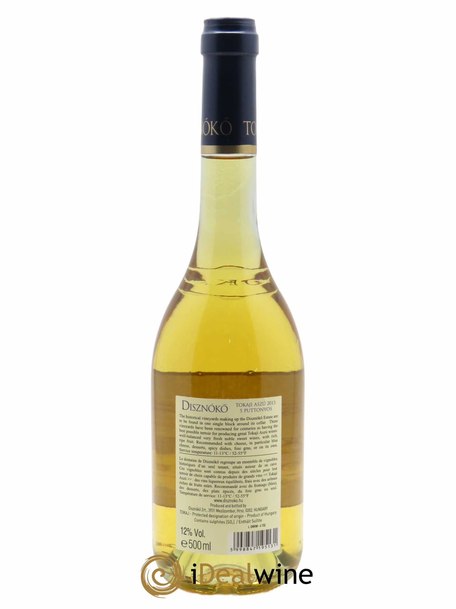 Tokaji Aszu 5 Puttonyos Disznoko (Domaine)  2013 - Lot de 1 Bouteille