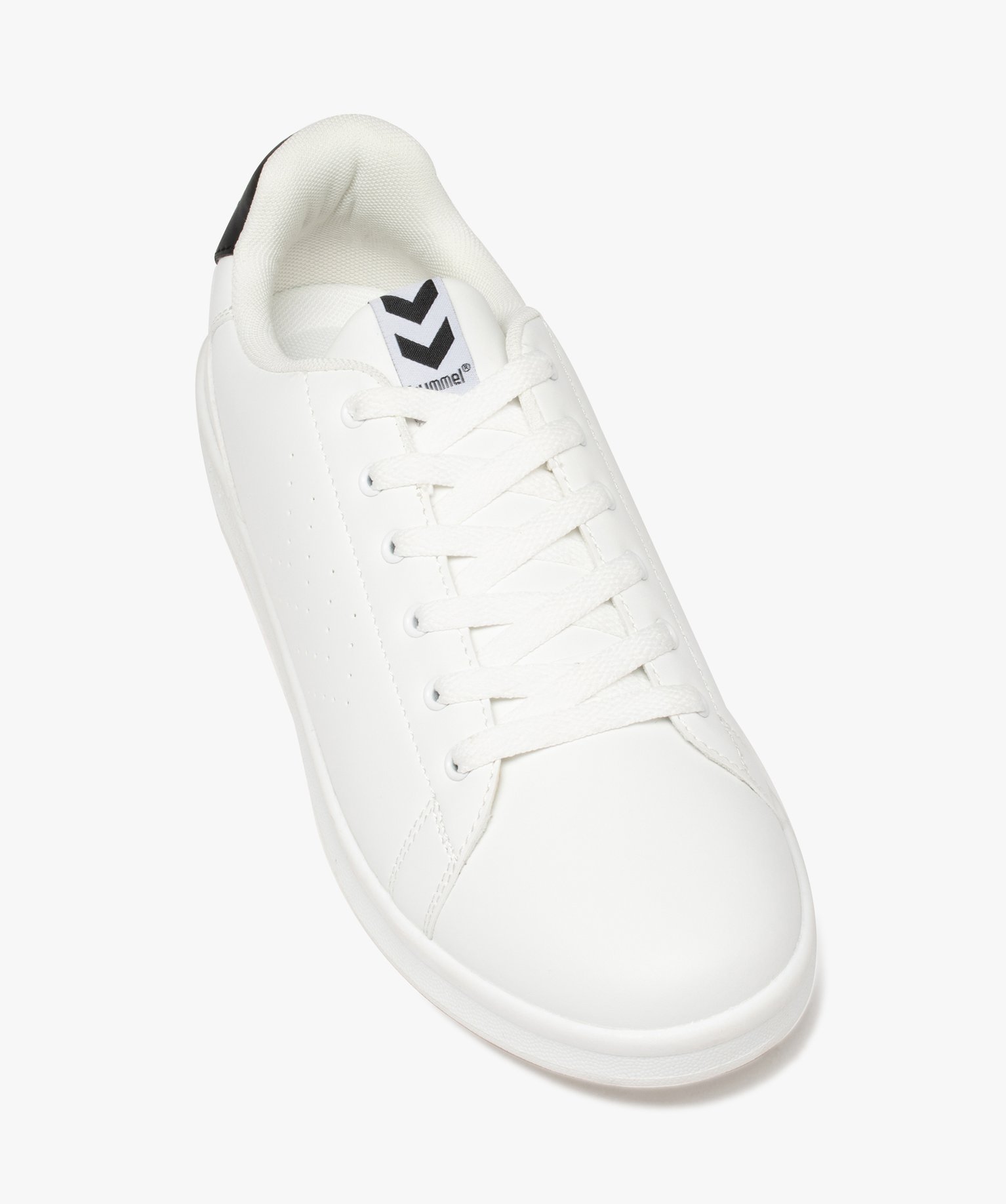 Baskets homme unies style rétro à lacets - Hummel Busan blanc | GEMO