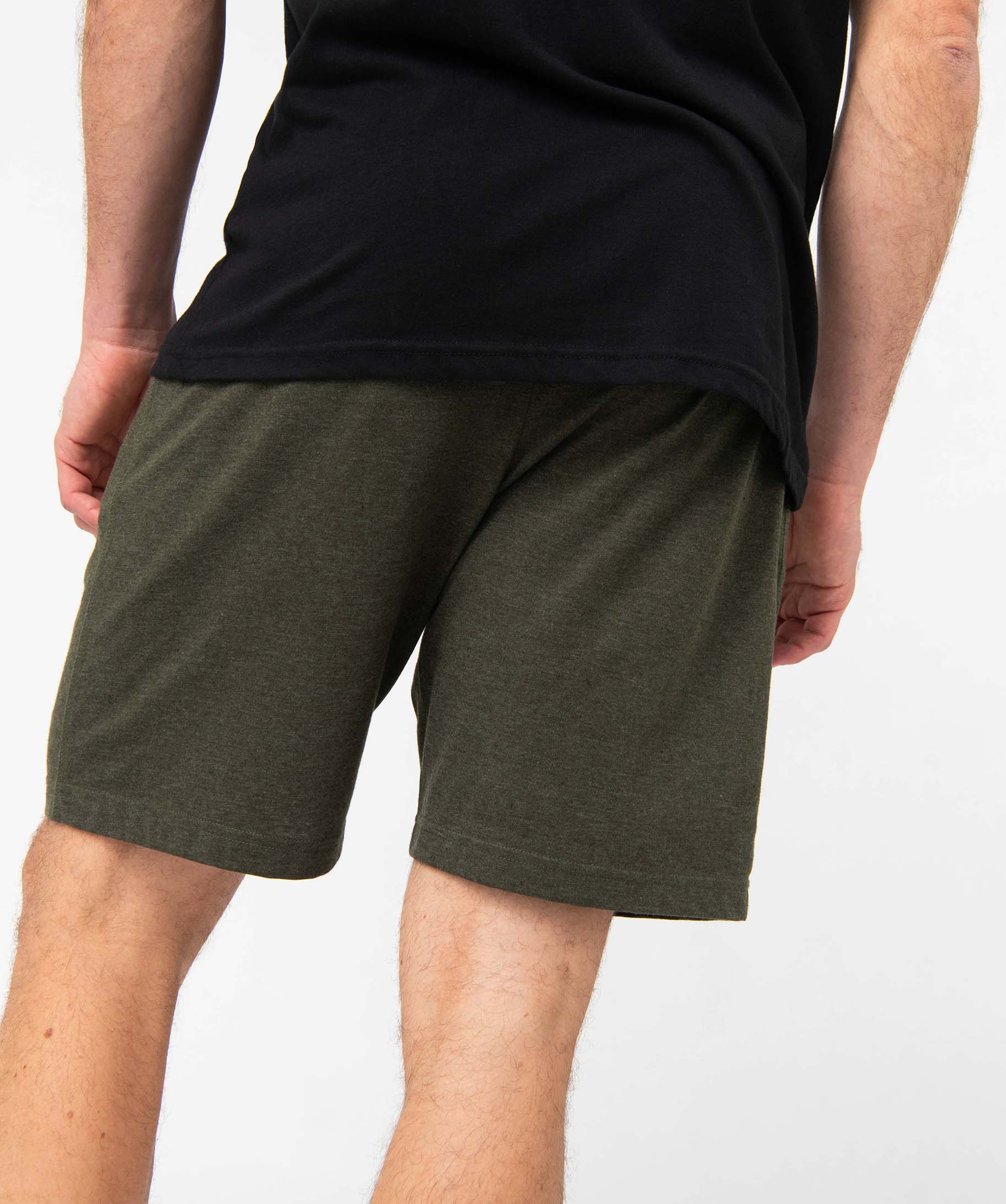 Short de pyjama homme en jersey à taille élastiquée kaki | GEMO