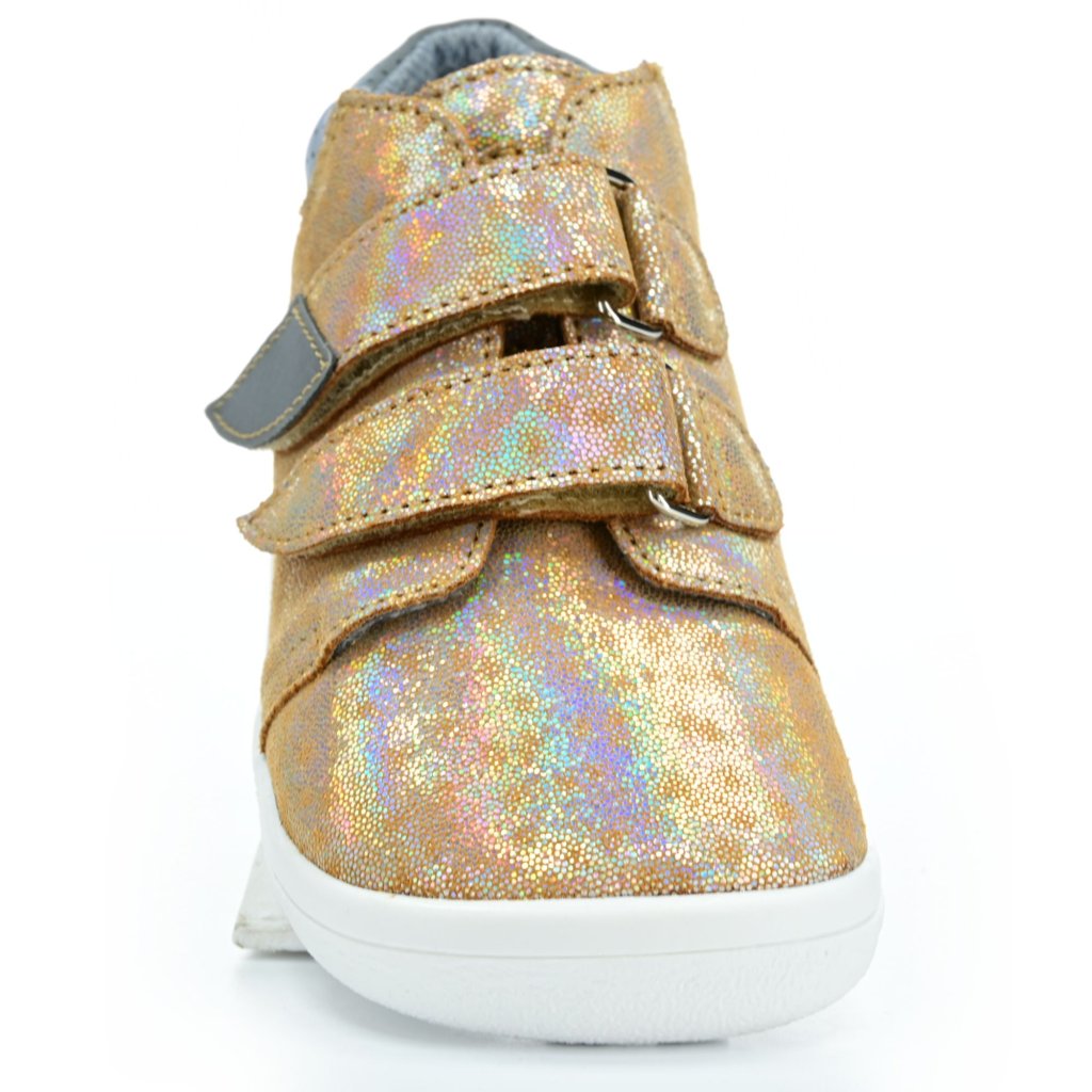 Beda Bella mit Membran (BF 0001/W/M/TS/2) goldene Barfuß-Stiefeletten