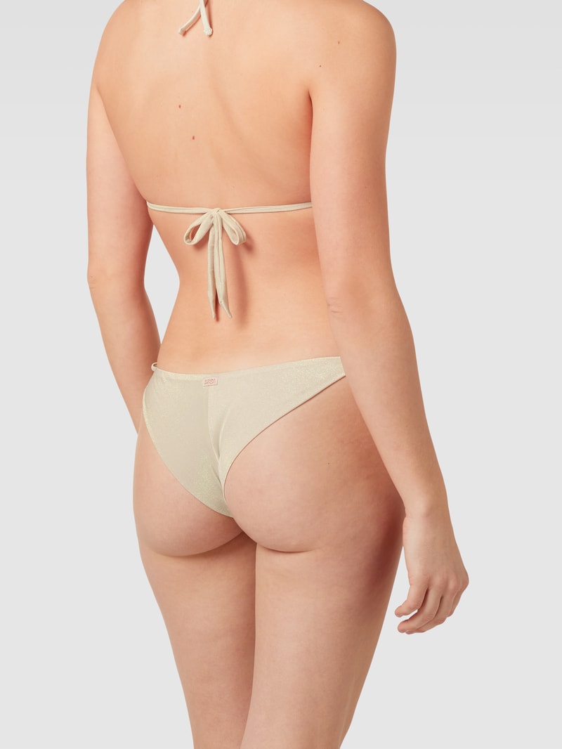 Bikini-Slip mit Schnürung und Perlen in offwhite