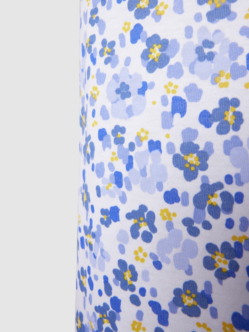 Nachthemd mit Allover-Muster in blau
