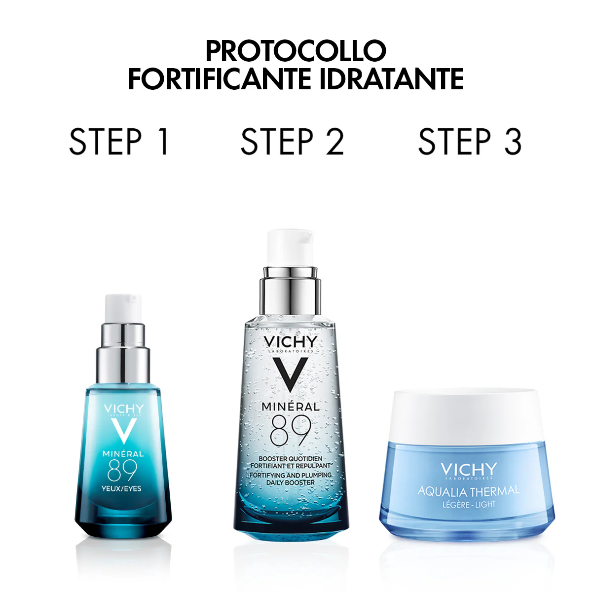 Mineral 89 Minéral 89 Dnevni hidratantni serum za lice s hijaluronskom kiselinom za jačanje i popunjavanje kože