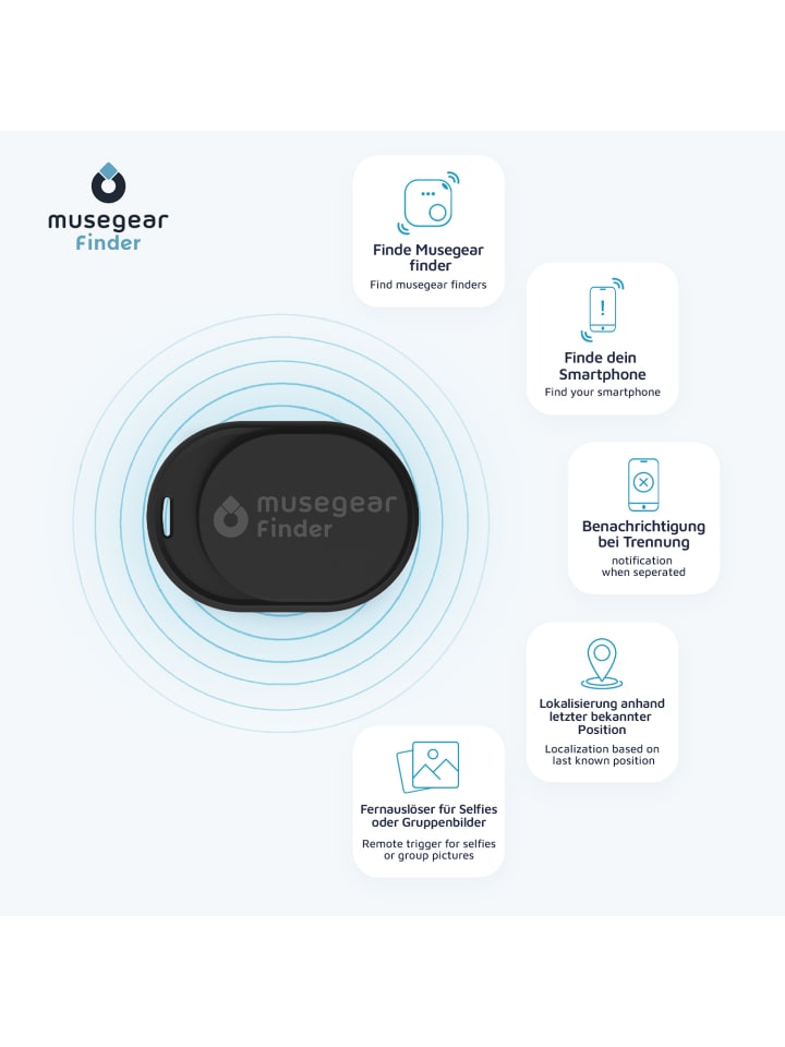 musegear Bluetooth-Schlüsselfinder 