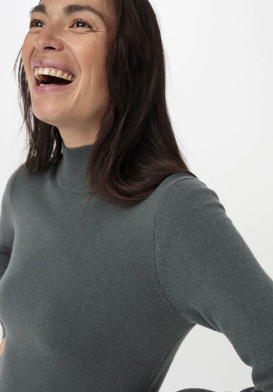 Strickkleid aus Bio-Merinowolle mit Kaschmir