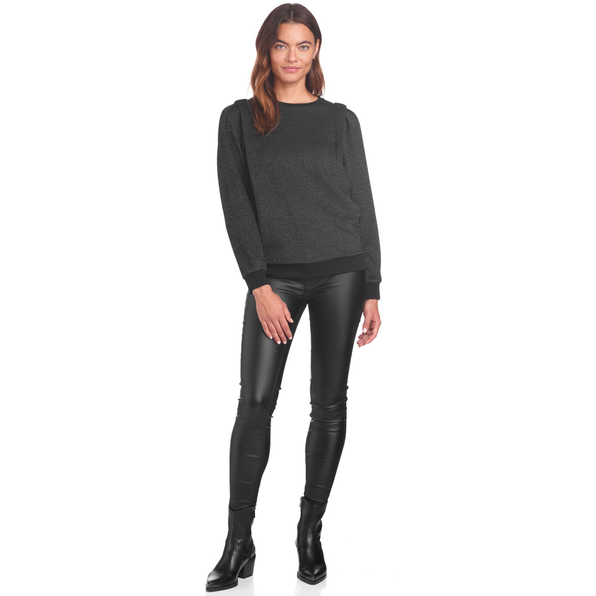 Damen Sweatshirt mit Effektgarn